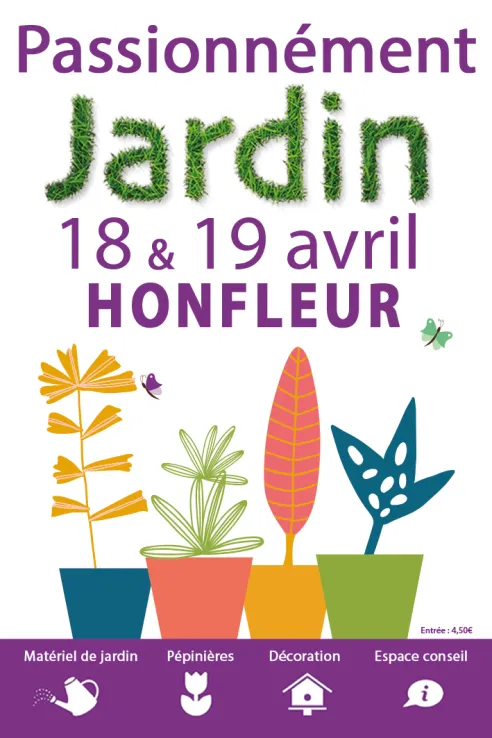 Affiche "Passionnément Jardin, les 18 & 19 avril 2026 à Honfleur (14)